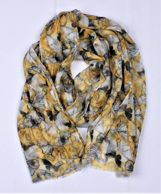 Alice & Lily printed scarf yellow Style : SC/4920/YEL